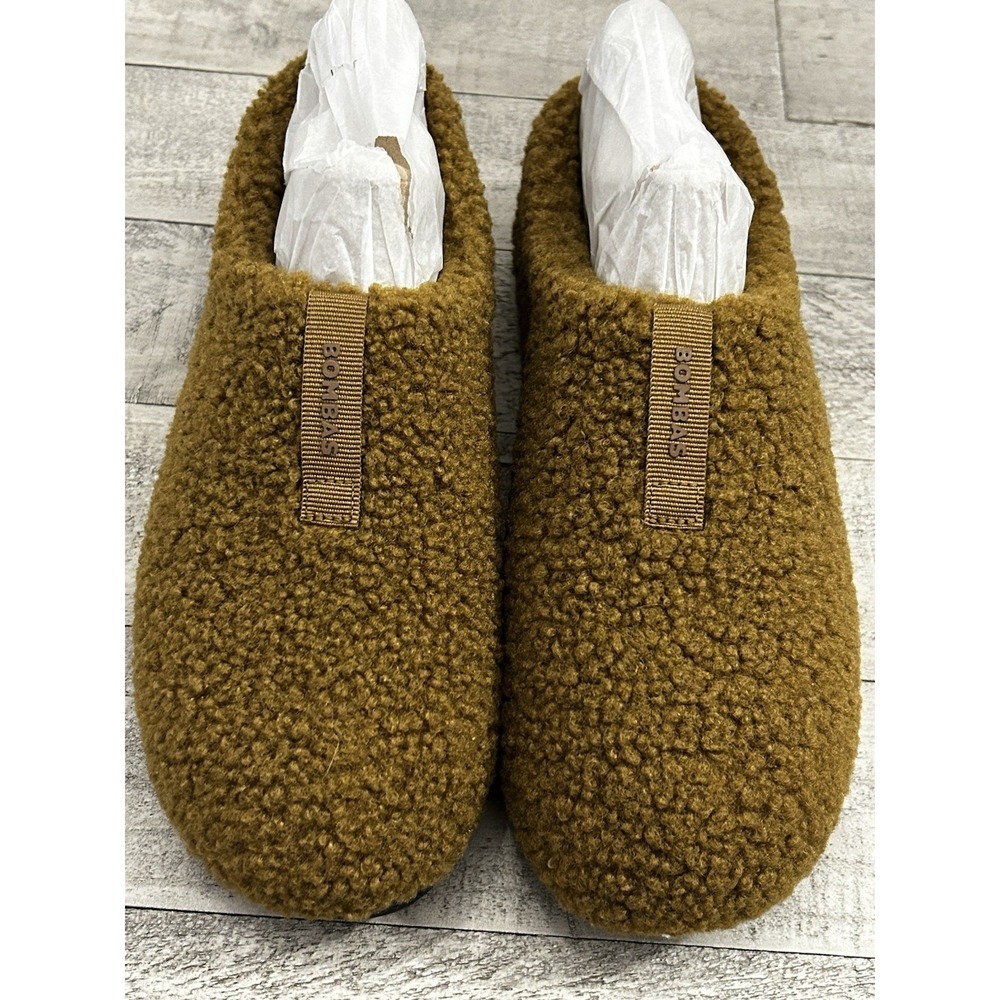 BOMBAS Women's 9 Sunday Faux Fur Slipper In Canteen - New